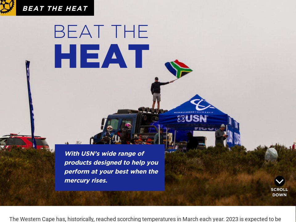 Usn Beat The Heat Absa Cape Epic Chapter